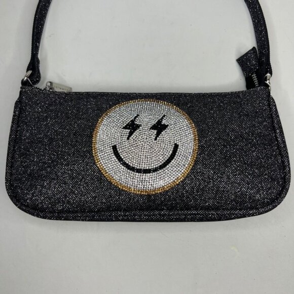 NWT SKINNY DIP LONDON Amber SMILE Emoji Rhinestone-Embellished Shoulder Bag - Picture 12 of 16